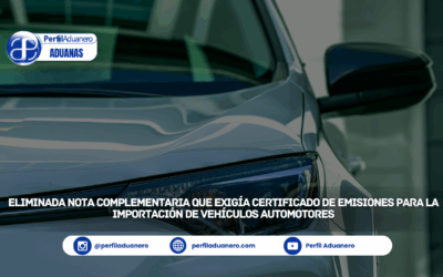 Eliminada Nota Complementaria que exigía Certificado de Emisiones para la Importación de Vehículos Automotores